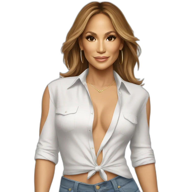 jennifer lopez in short shirt  emoji