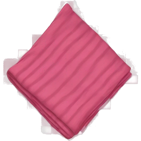 a pink plaid blanket folded  emoji