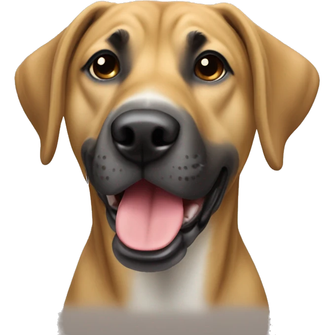 Blackmouth cur dog emoji