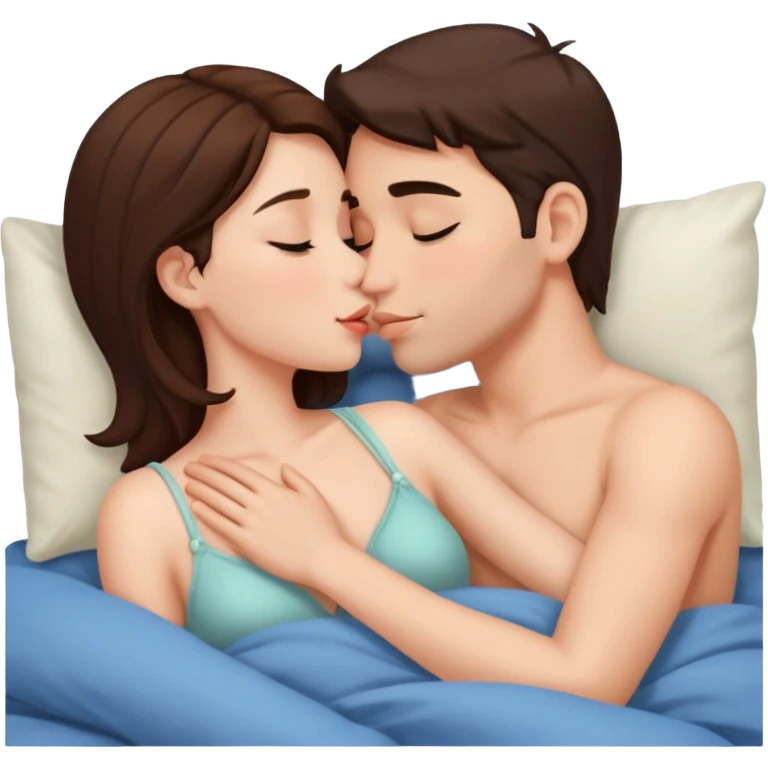 couple sleeping together kissing  emoji