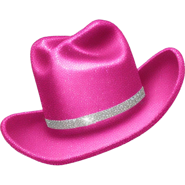 Pink sparkly cowboy hat emoji