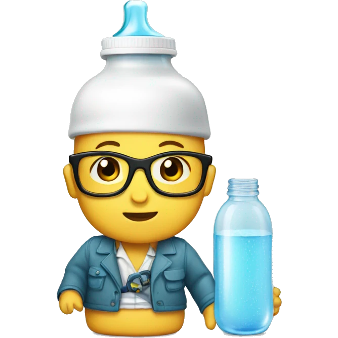 nerd baby bottle emoji