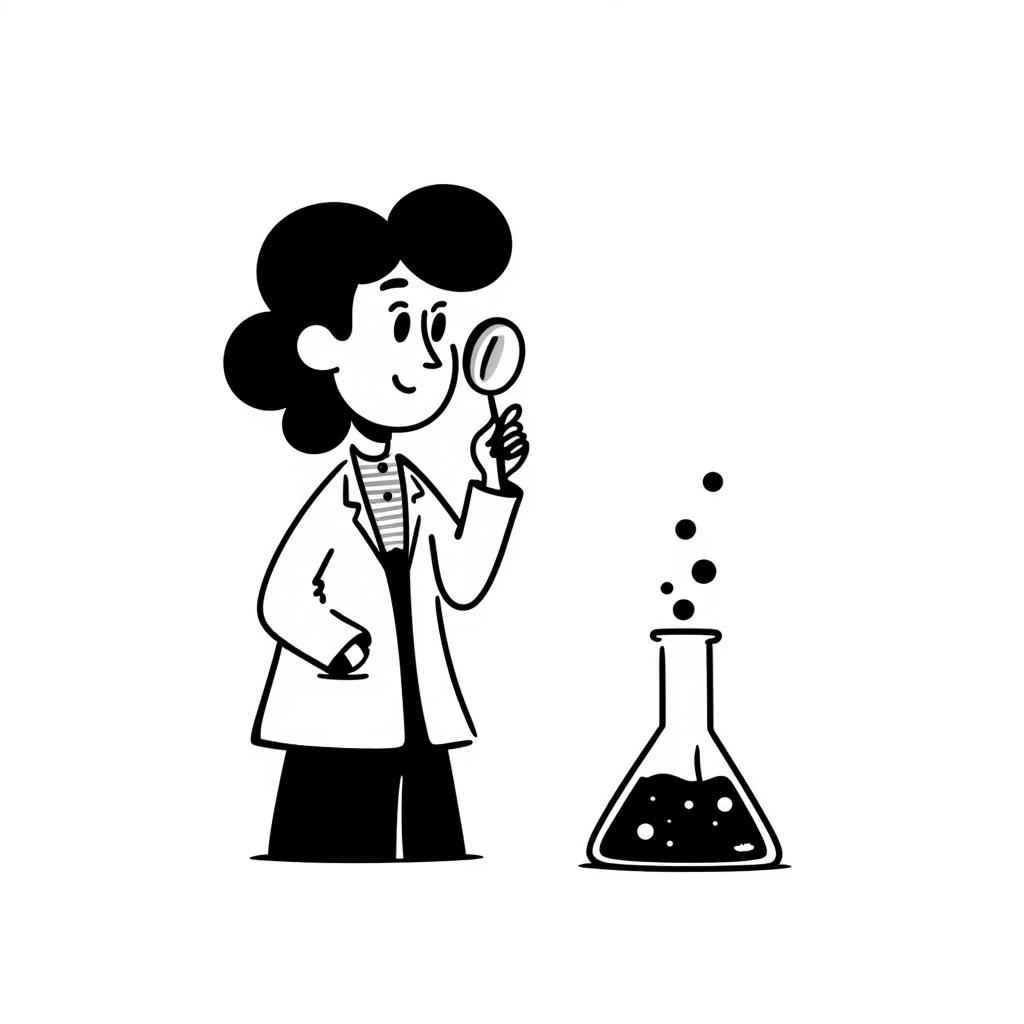 doodle style black scientist emoji
