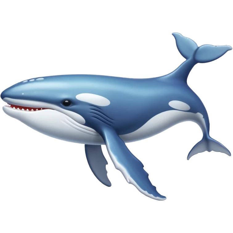 white, shiny, humpback whale emoji