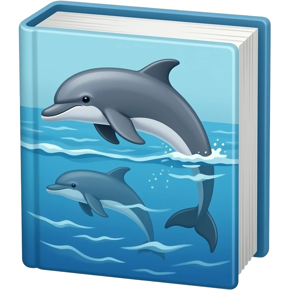 Book about dolphins emoji