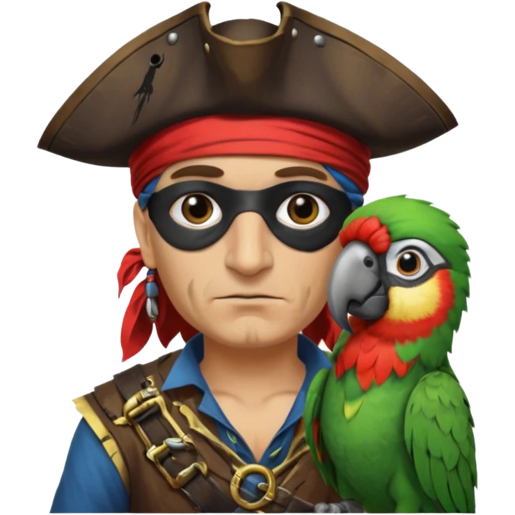 pirate and parrot emoji