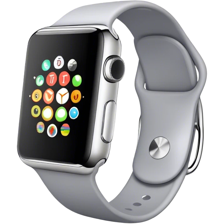 silver apple watch emoji