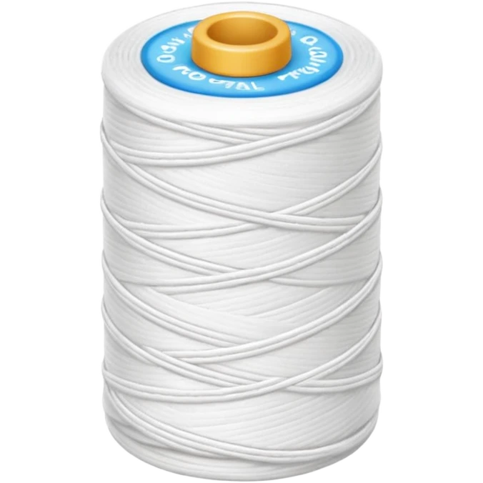 Roll of white thread  dental floss emoji