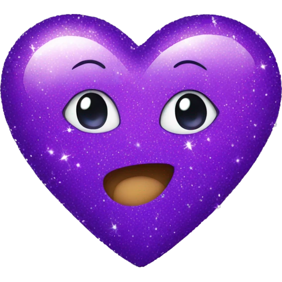 Purple sparkling heart emoji