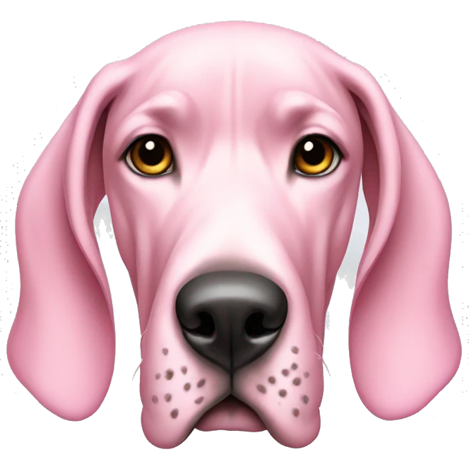 Pink Great Dane  emoji