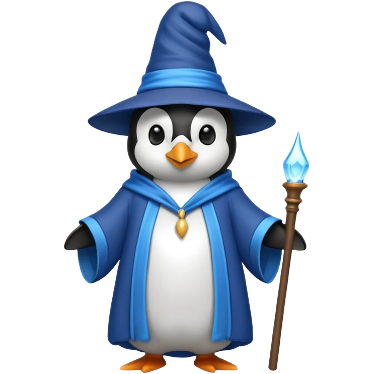 Penguin Wizard emoji