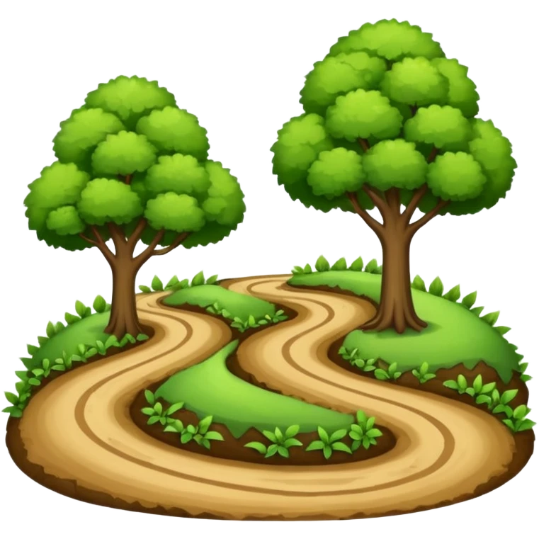 a country road with trees emoji