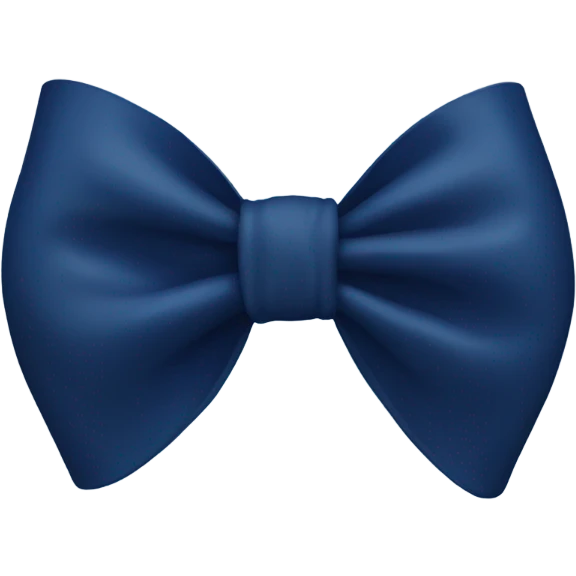 A bow in the colour navy blue emoji