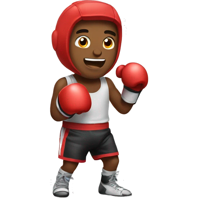 My boy winning a boxing match  emoji
