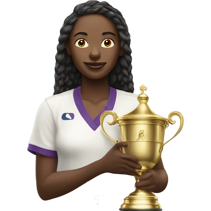 Women’s Wimbledon trophy noirette emoji