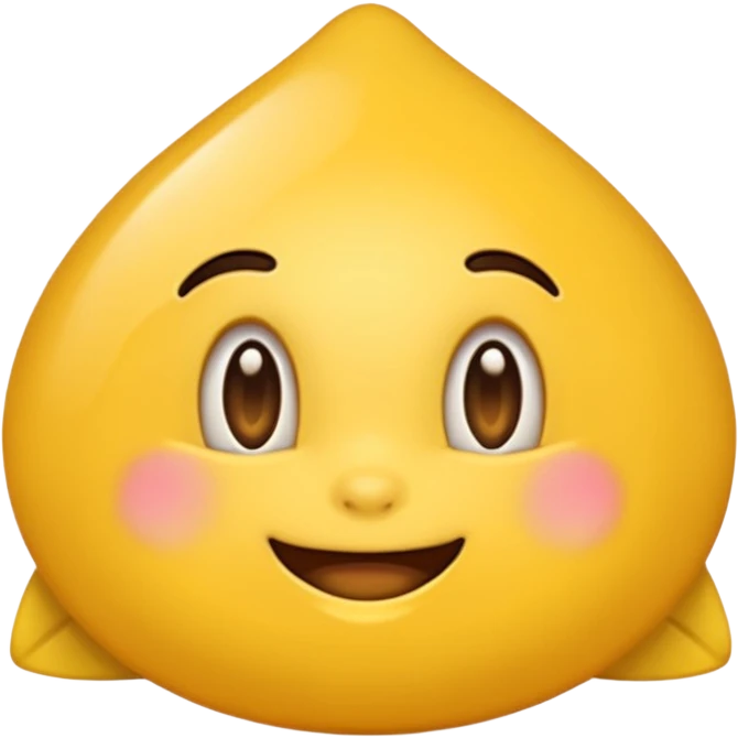 Maracujá estilizado, amarelo vibrante emoji