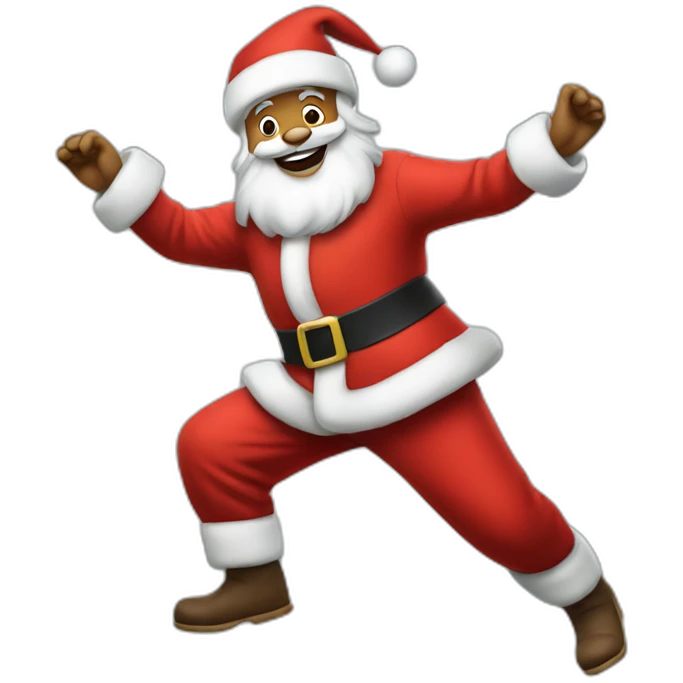 santa claus dancing emoji