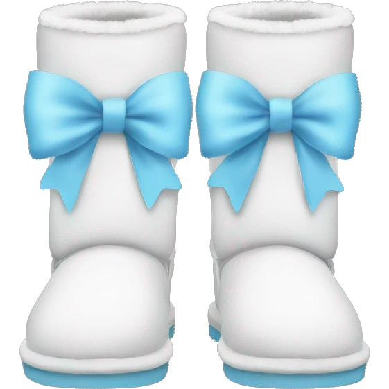 white uggs with light blue bows emoji