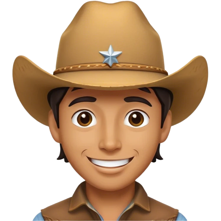 Happy face with cowboy hat emoji
