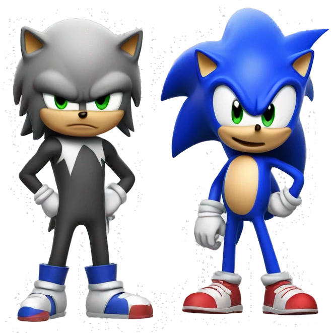 Pop smoke and sonic standing next to each other  emoji