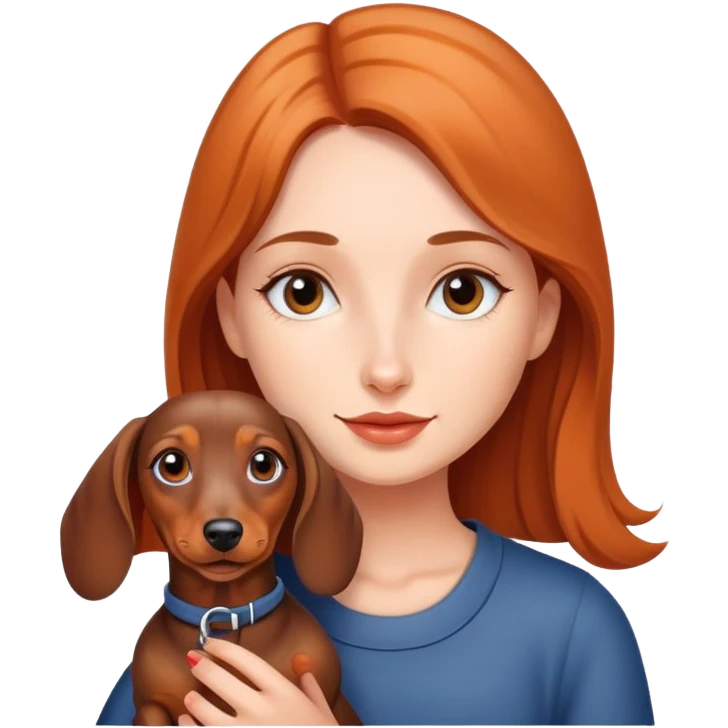 girl with dachshund emoji