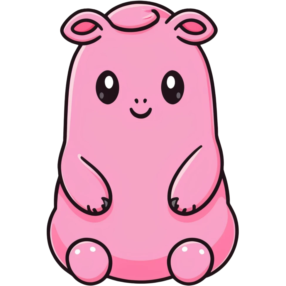 Pink poo emoji