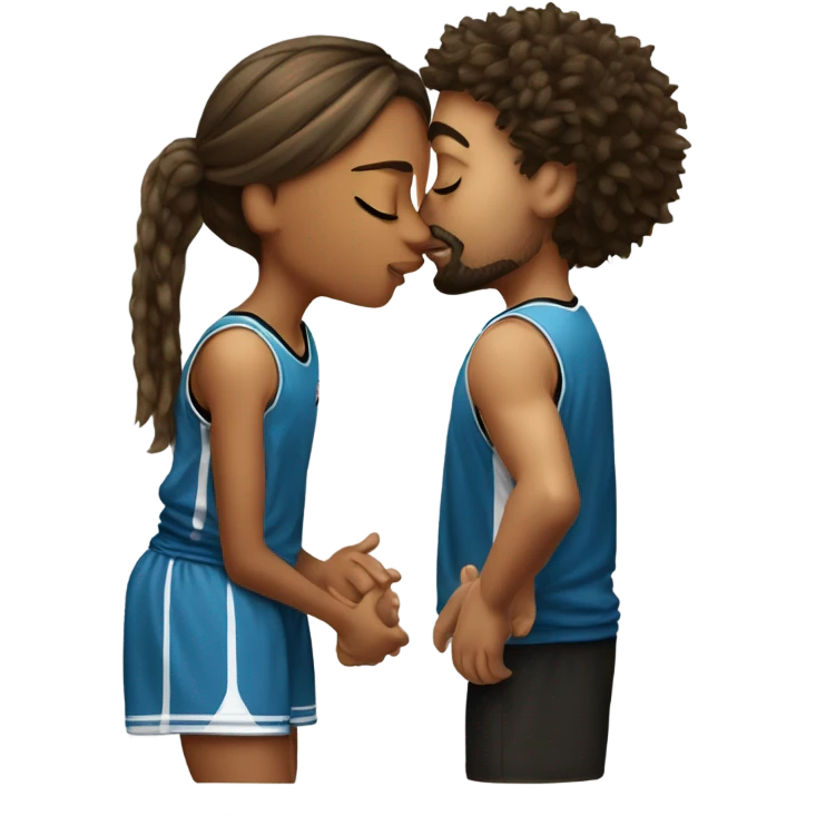 basquetball player kissing an Argentinean girl emoji
