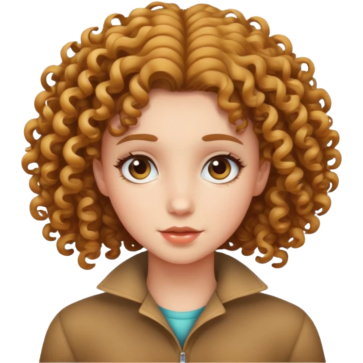 A girl with curles emoji