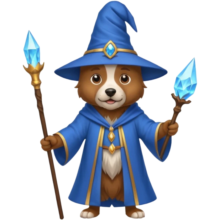 Dog wizard emoji