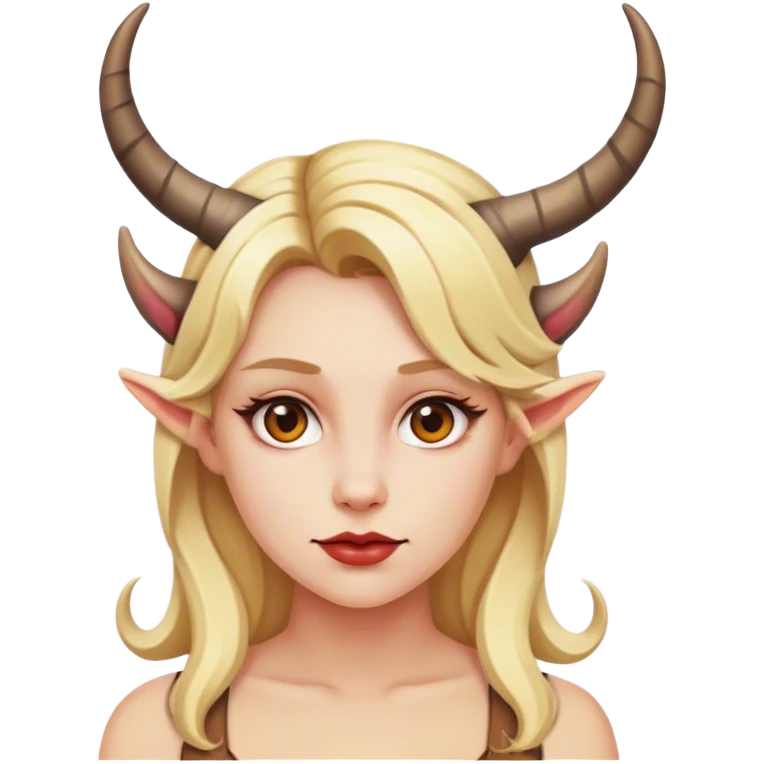 Blonde with horns emoji