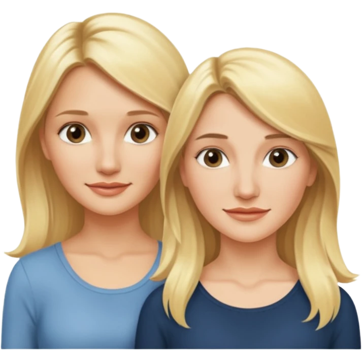 i want an emoji with 2 longue hair blonde girls like the movie "the holiday" They are not touching each other. One is Cameron Diaz, the tother Kate Winslet. emoji