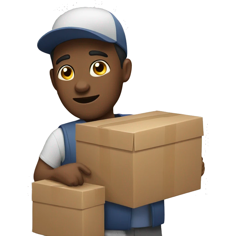 Delivery guy with package emoji