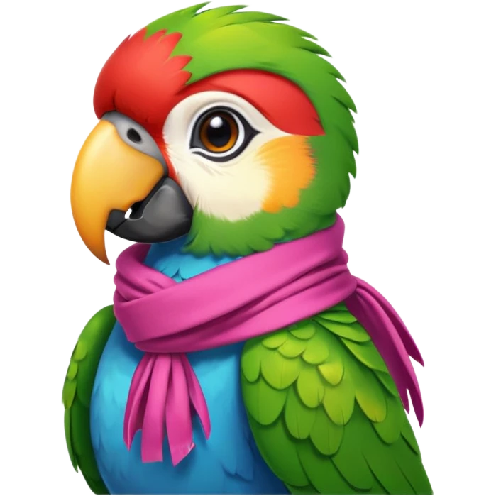 parrot with scarf emoji