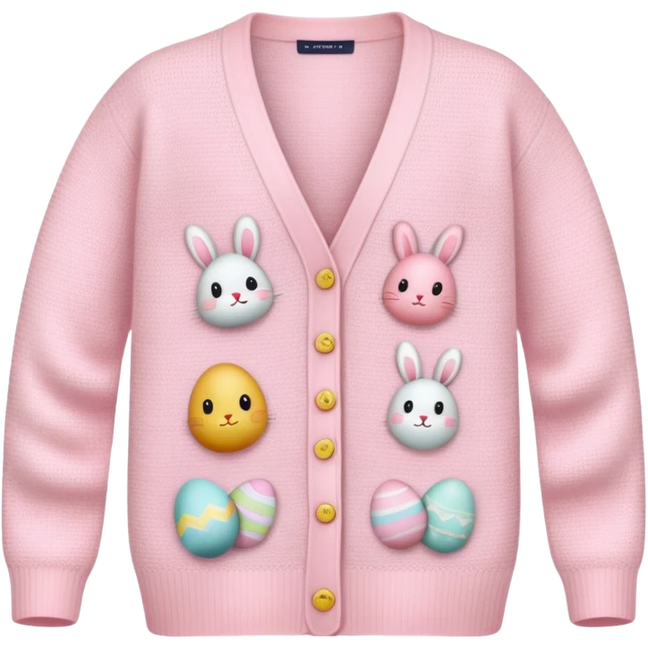 Pastel pink knit Easter cardigan  emoji