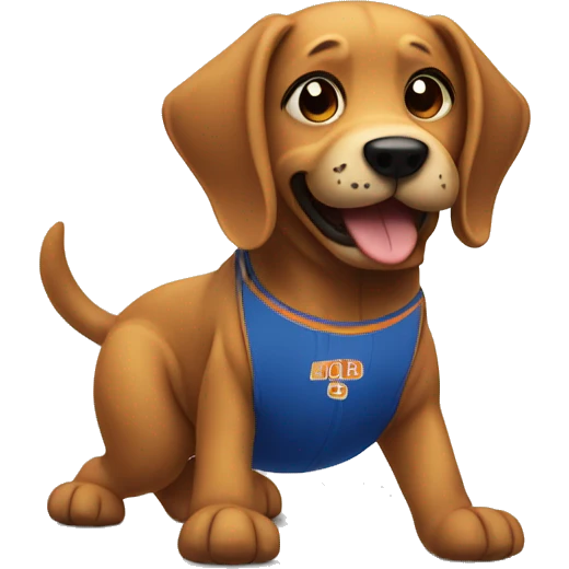 Do a dog playing basketball  emoji