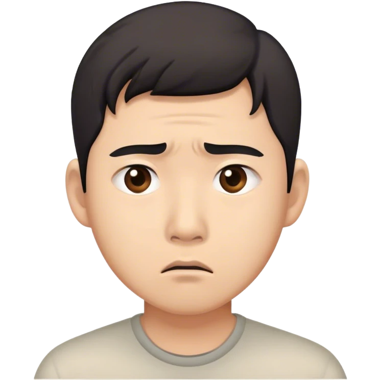 worried asian man emoji