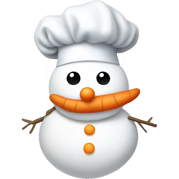 snowman in chef's hat emoji