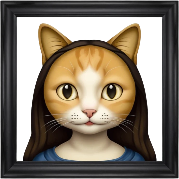 frame mona lisa, cat face emoji