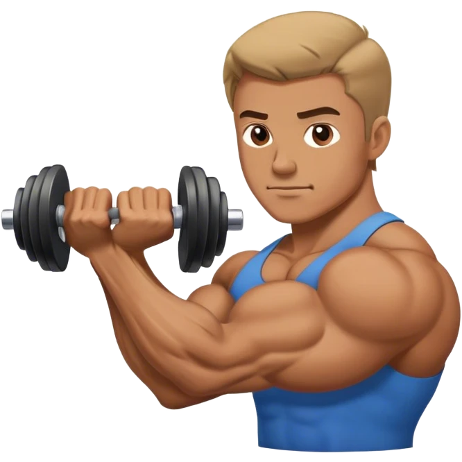 guy how to do bicep curls emoji