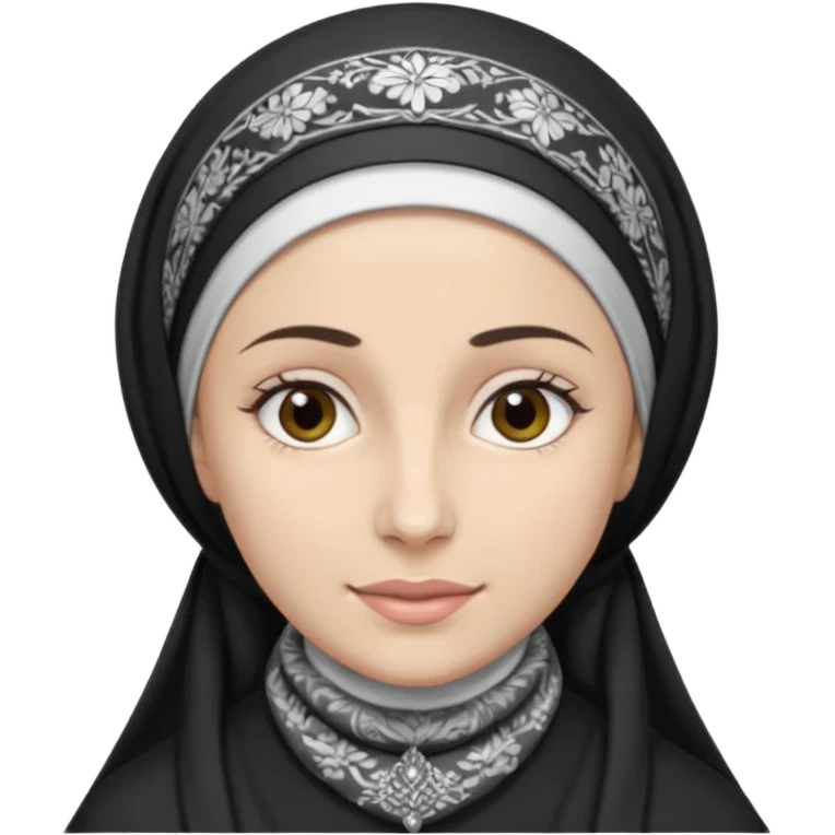 orthodox jewish woman greyscale with tichel kercheif circa. 1890 emoji