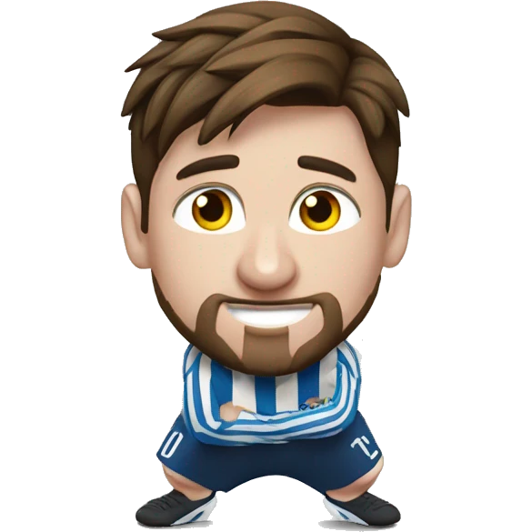 leo messi is doing the core exercises emoji