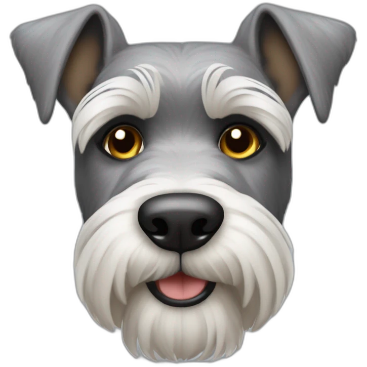 Perro schnauzers gris emoji
