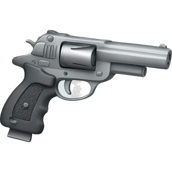 grey pistol with a grey ribbon emoji