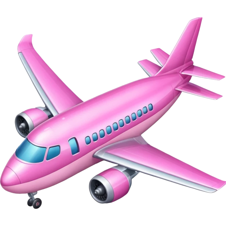 quiero crear un emoji 3d de un avion rosa emoji