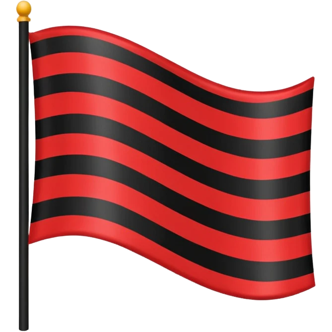 Creat an flag win red and black colour only colour not designs emoji
