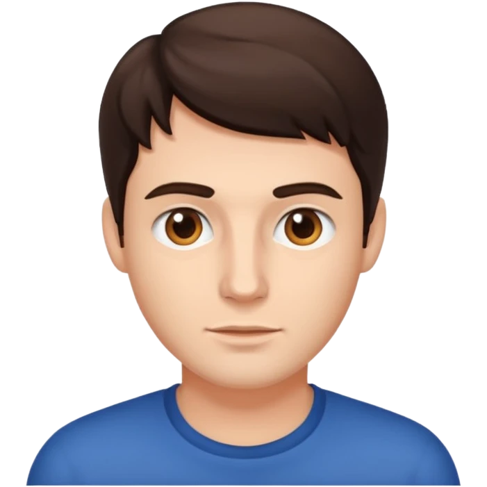 brunette man face emoji