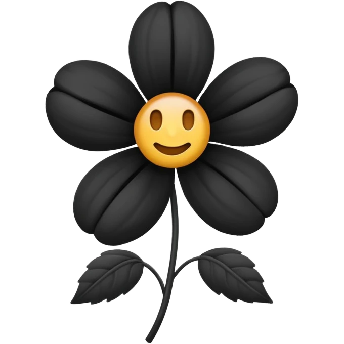 Black flower emoji emoji