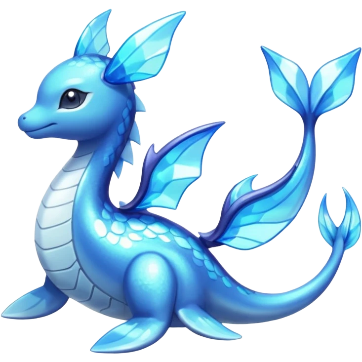 Translucent luminescent bioluminescent glossy Lapras-Meloetta-Vaporeon-Dialga-Suicune-fusion emoji