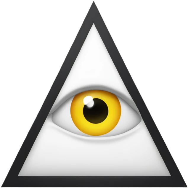 Triangle with eye in the middle emoji