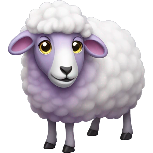 Light purple sheep emoji